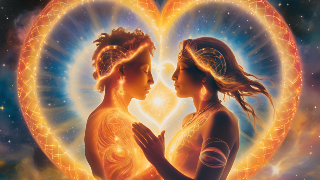 Twin Flames are literally the meeting of the other half of self.